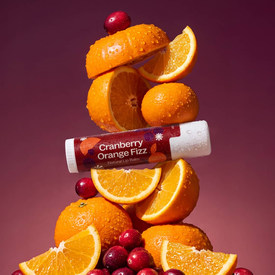 GIANT! Cranberry Orange Fizz Natural Lip Balm