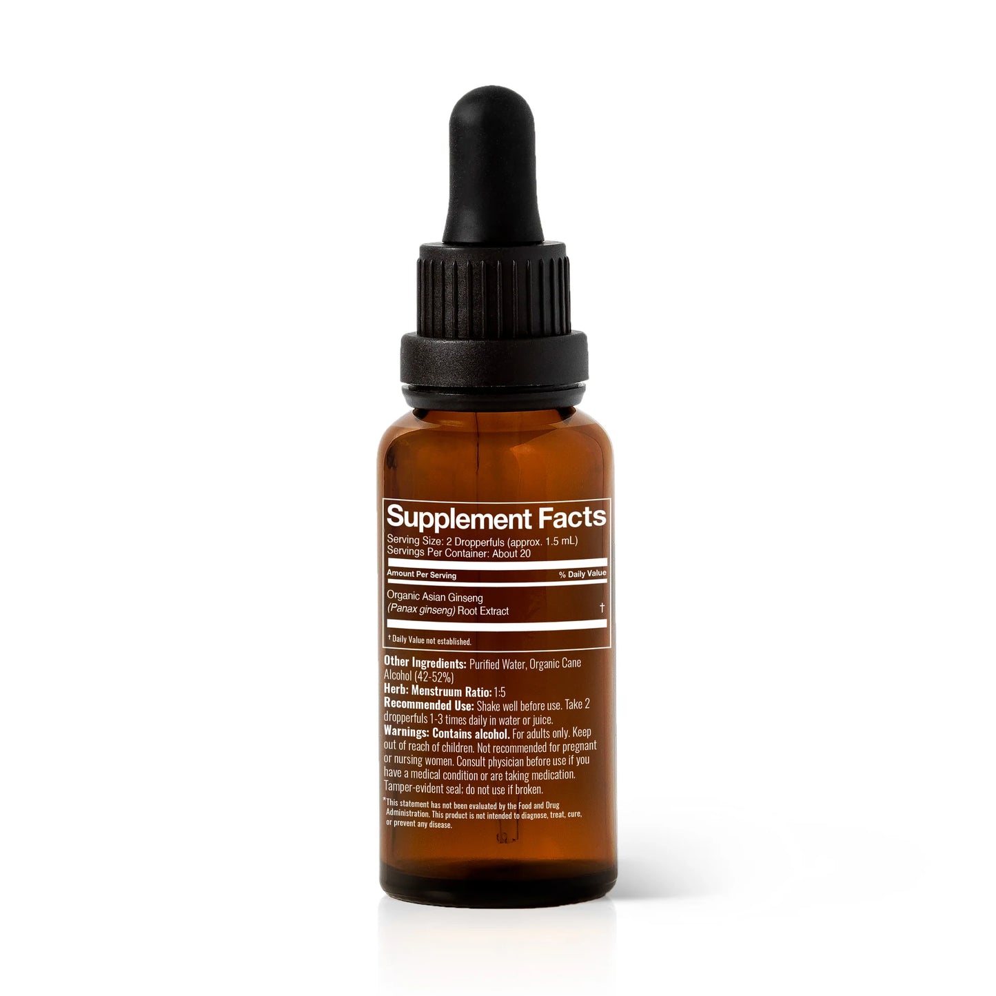 Organic Asian Ginseng Herbal Tincture