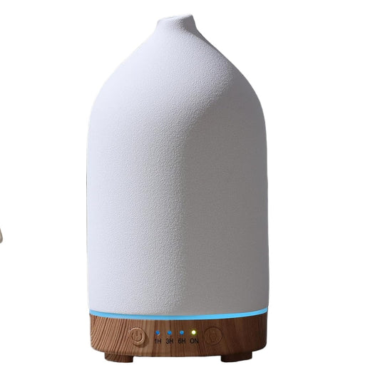 200ML Ceramic Diffuser with Wood Grain Base