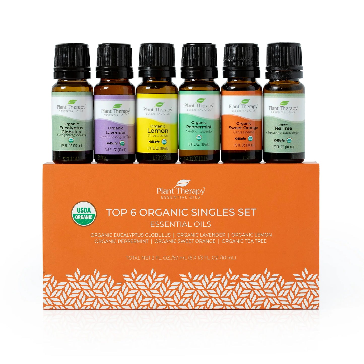 Top 6 Singles Organic Essential Oil Set